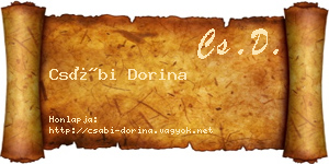Csábi Dorina névjegykártya